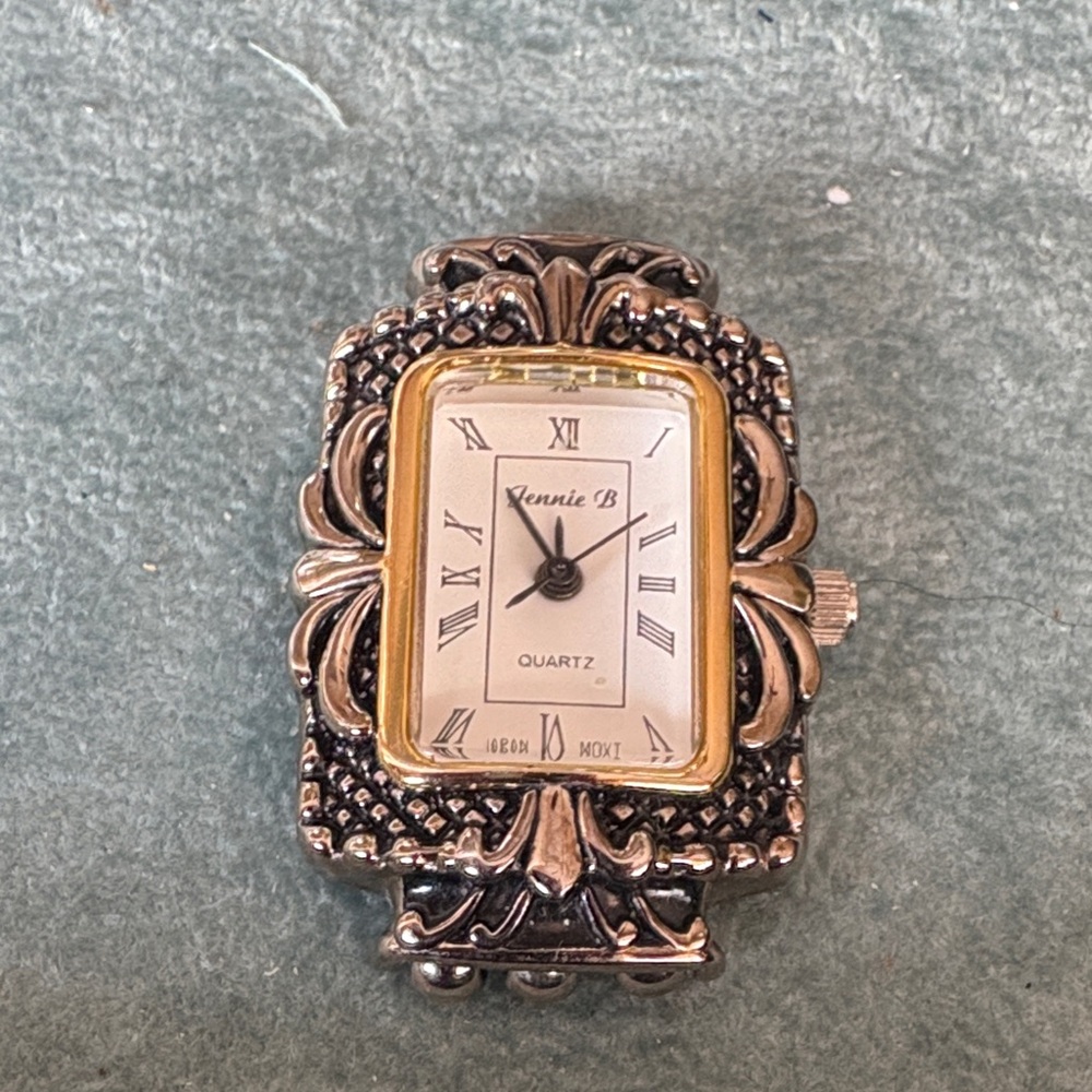 Jenni Silver and Gold Ornate Quartz Watch